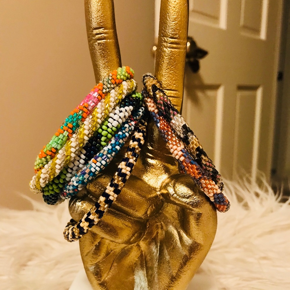 Adorable stack of 7 Lily and Laura Bracelets